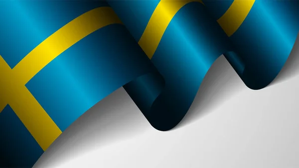 Eps10ベクトルスウェーデンの旗を持つ愛国的背景 あなたがそれを作りたい使用のための影響の要素 — ストックベクタ