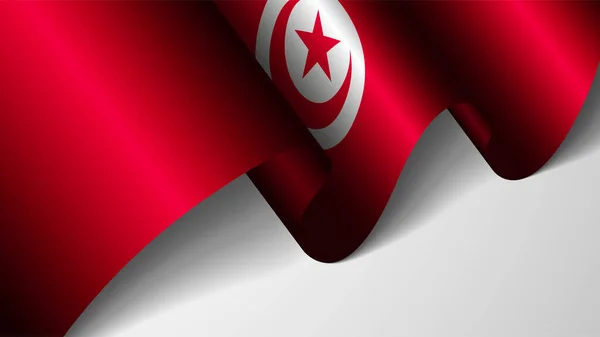 Tunus Bayrağı Taşıyan Eps10 Vatansever Geçmişi Kullanmak Istediğiniz Etki Için — Stok Vektör