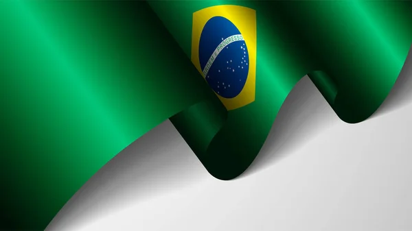 Eps10 Vector Patriottische Achtergrond Met Vlag Van Brazilië Een Element — Stockvector