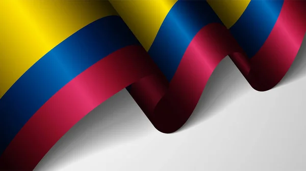 Eps10 Vektor Patriotisk Bakgrund Med Flagga Colombia Del Inverkan För — Stock vektor