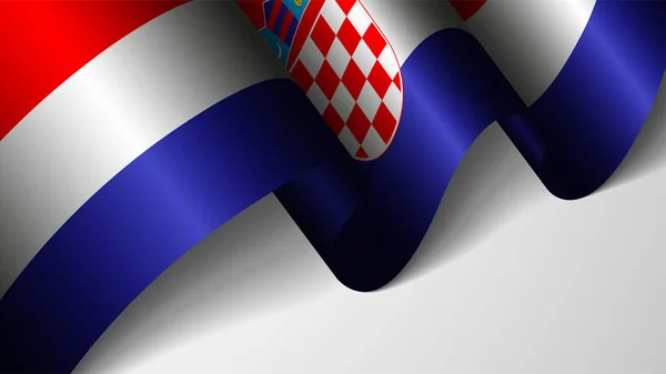 Eps10 Vector Fondo Patriótico Con Bandera Croacia Elemento Impacto Para — Archivo Imágenes Vectoriales