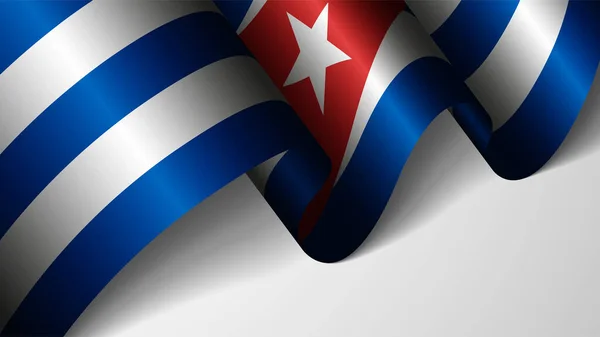 Eps10带有古巴国旗的矢量爱国背景 一个你想利用的影响因素 — 图库矢量图片