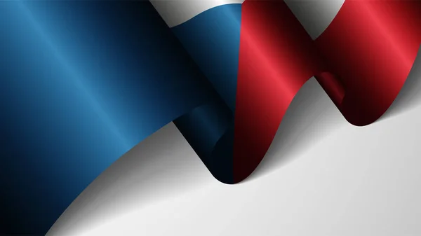 Çek Cumhuriyeti Bayrağı Taşıyan Eps10 Vatansever Geçmişi Kullanmak Istediğiniz Etki — Stok Vektör