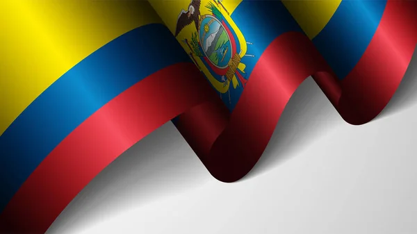 Eps10 Vektor Patriotisk Bakgrund Med Flagga Ecuador Del Inverkan För — Stock vektor