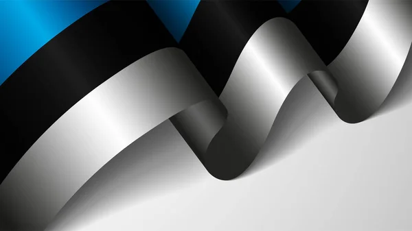 Eps10 Vector Patriotic Background Flag Estonia Елемент Впливу Використання Який — стоковий вектор