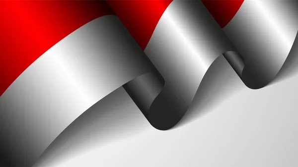 Eps10 Vector Patriotic Background Flag Indonesia Елемент Впливу Використання Який — стоковий вектор