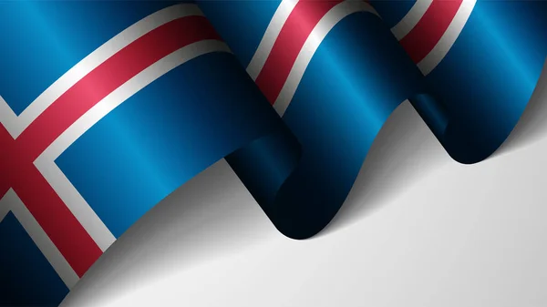 Eps10 Vektor Patriotischer Hintergrund Mit Isländischer Flagge Ein Element Der — Stockvektor