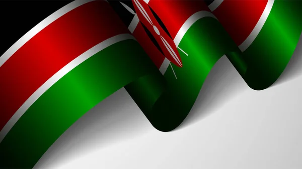Eps10 Vector Fond Patriotique Avec Drapeau Kenya Élément Impact Pour — Image vectorielle