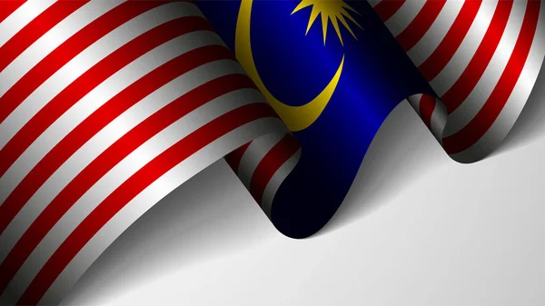 Eps10 Vector Fondo Patriótico Con Bandera Malasia Elemento Impacto Para — Vector de stock