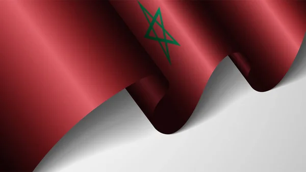 Eps10 Vektor Patriotisk Bakgrund Med Flagga Marocko Del Inverkan För — Stock vektor