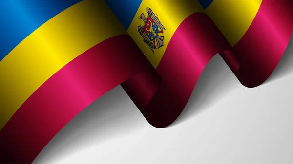 Eps10 Vektor Patriotisk Bakgrund Med Flagga Moldavien Del Inverkan För — Stock vektor