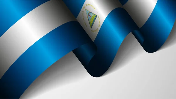 Eps10 Vector Fondo Patriótico Con Bandera Nicaragua Elemento Impacto Para — Vector de stock