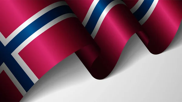 Norveç Bayrağı Taşıyan Eps10 Vatansever Geçmişi Kullanmak Istediğiniz Etki Için — Stok Vektör