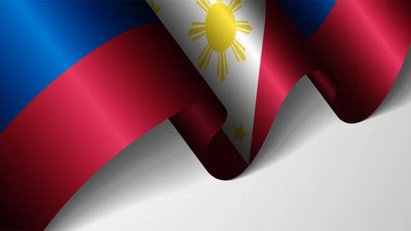Eps10具有菲律宾国旗的矢量爱国背景 一个你想利用的影响因素 — 图库矢量图片