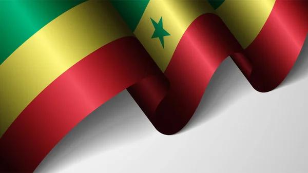 Eps10具有塞内加尔国旗的矢量爱国背景 一个你想利用的影响因素 — 图库矢量图片