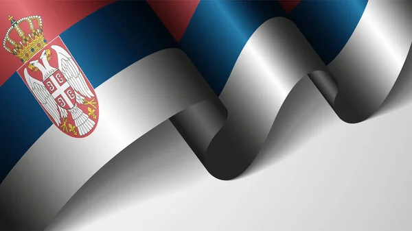 Eps10 Vettore Sfondo Patriottico Con Bandiera Della Serbia Elemento Impatto — Vettoriale Stock