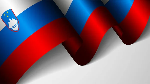 Eps10 Wektor Patriotyczne Tło Flagą Słowenii Element Wpływu Wykorzystanie Które — Wektor stockowy