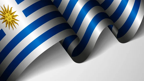 Eps10 Vettore Sfondo Patriottico Con Bandiera Dell Uruguay Elemento Impatto — Vettoriale Stock
