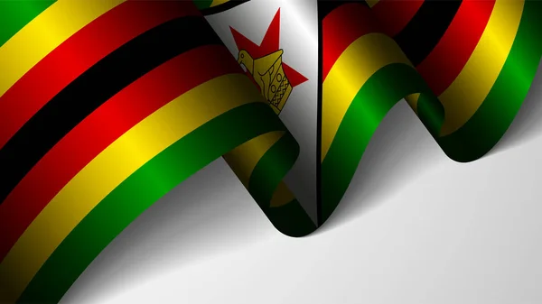 Eps10 Vector Patriotic Background Прапором Зімбабве Елемент Впливу Використання Який — стоковий вектор