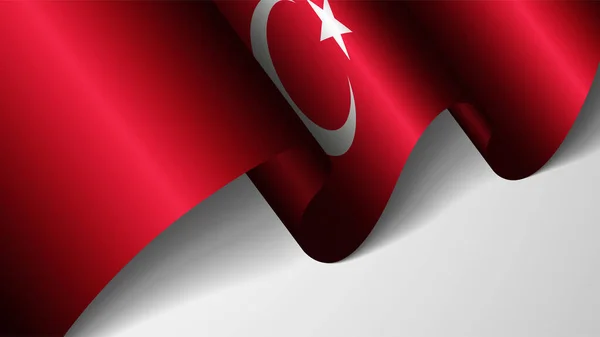 Latar Belakang Patriotik Eps10 Dengan Bendera Turki Sebuah Elemen Dampak - Stok Vektor