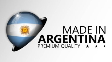 Arjantin grafik ve etiketinden yapılmış. Etki elementi yapmak istediğiniz kullanım için.