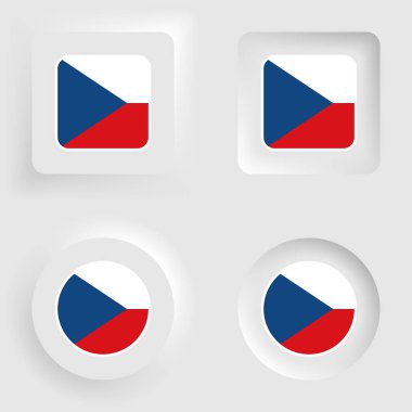 CzechRepublic neumorphic graphic and label set. Element of impact for the use you want to make of it.
