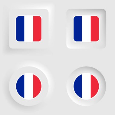 France neumorphic graphic and label set. Element of impact for the use you want to make of it.