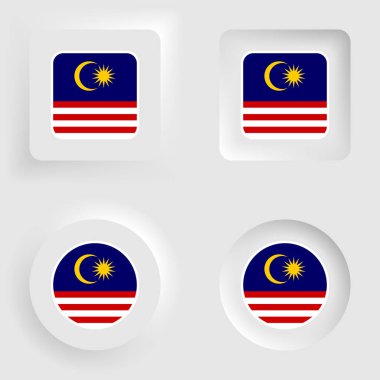 Malaysia neumorphic graphic and label set. Element of impact for the use you want to make of it.