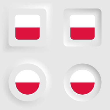 Poland neumorphic graphic and label set. Element of impact for the use you want to make of it.