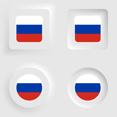 Russia neumorphic graphic and label set. Element of impact for the use you want to make of it.
