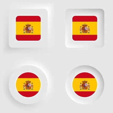 Spain neumorphic graphic and label set. Element of impact for the use you want to make of it.