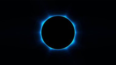 Siyah arka planda tam tutulma etkisi. Her kullanım için mükemmel.