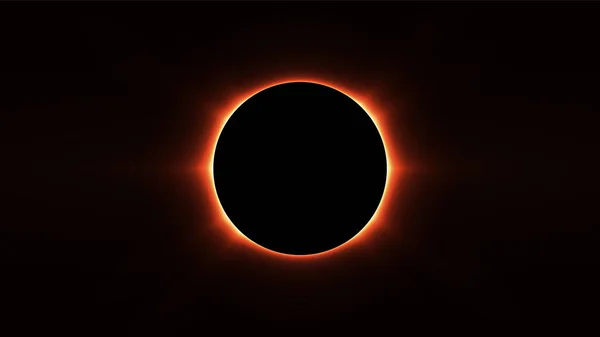 Siyah arka planda tam tutulma etkisi. Her kullanım için mükemmel.