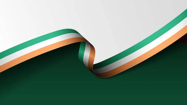 Irland Band Flagge Hintergrund Element Der Wirkung Für Den Gebrauch — Stockvektor