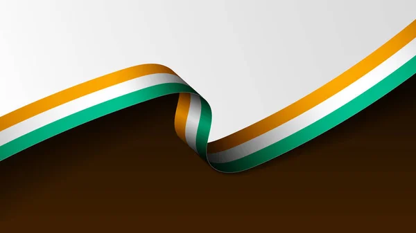 Ivorycoast Κορδέλα Φόντο Σημαία Στοιχείο Του Αντίκτυπου Για Χρήση Που — Διανυσματικό Αρχείο