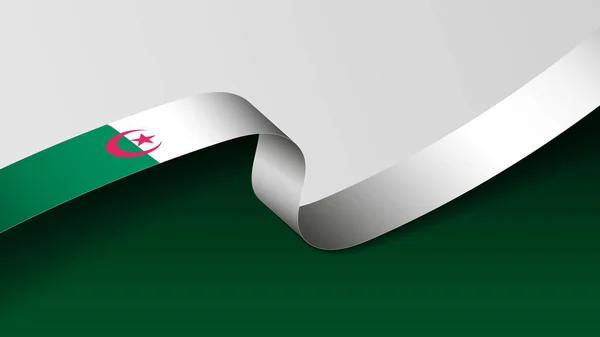 Algerien Band Flagge Hintergrund Element Der Wirkung Für Den Gebrauch — Stockvektor