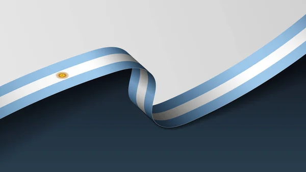 Argentina Ribbon Flag Background Element Impact Use You Want Make — Stock Vector