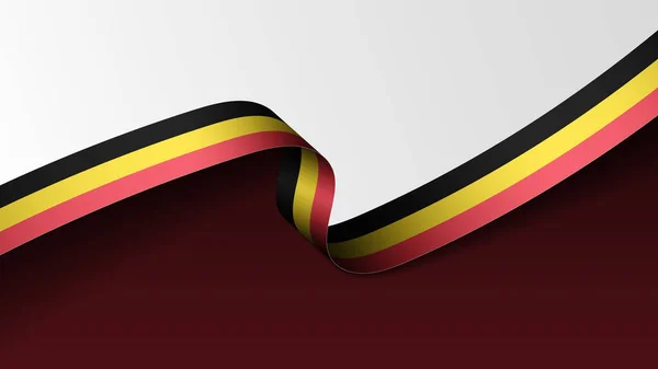 Belgio Nastro Bandiera Sfondo Elemento Impatto Uso Che Vuoi Fare — Vettoriale Stock