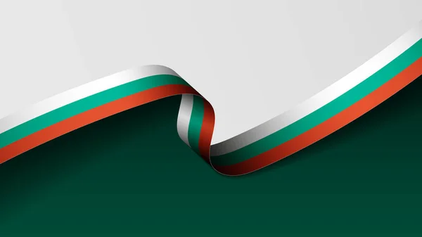 Bulgaria Ribbon Flag Background Element Impact Use You Want Make — Stock Vector