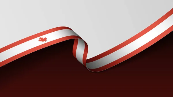 Canada Ruban Drapeau Arrière Plan Élément Impact Pour Utilisation Que — Image vectorielle