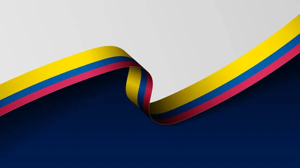 Colombia Band Flagga Bakgrund Inslag Påverkan För Den Användning Vill — Stock vektor