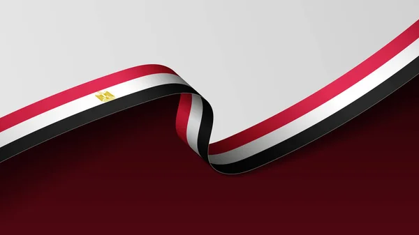 Egypt Ribbon Flag Background Element Impact Use You Want Make — Stock Vector