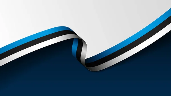 Естонський Прапор Стрічки Елемент Впливу Використання Який Хочете Використовувати — стоковий вектор