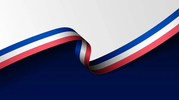 Французский Флаг Ленты Фон Элемент Воздействия Использования Хотите Сделать — стоковый вектор