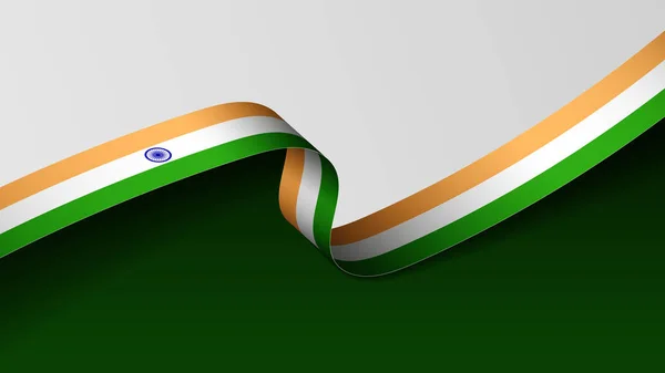 India Szalag Zászló Háttér Ütközési Elem Használni Kívánt Használni Azt — Stock Vector