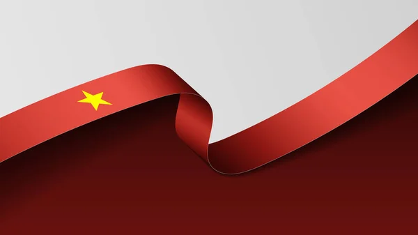 Fundo Bandeira Fita Vietname Elemento Impacto Para Uso Que Você — Vetor de Stock