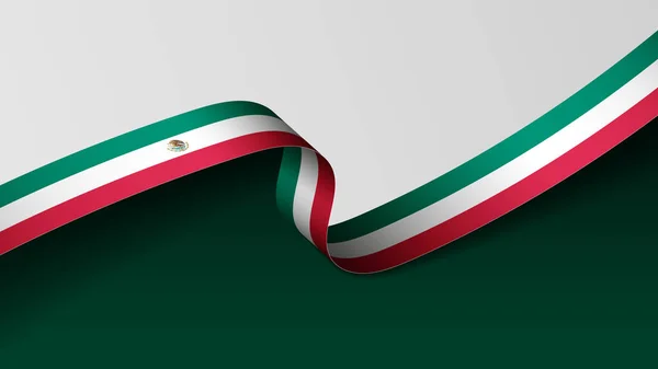 Mexicaanse Lint Vlag Achtergrond Effectelement Voor Het Gebruik Dat Ervan — Stockvector