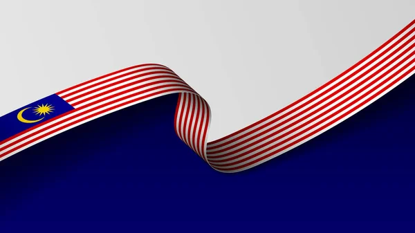 马来西亚丝带旗帜背景 影响的因素 你想利用它 — 图库矢量图片