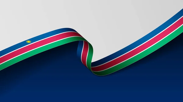 Namibia Ribbon Flag Background Element Impact Use You Want Make — Stock Vector