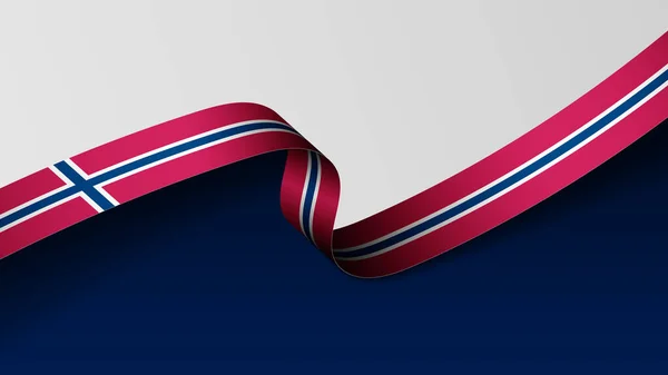 Фон Ленточного Флага Норвегии Элемент Воздействия Использования Хотите Сделать — стоковый вектор